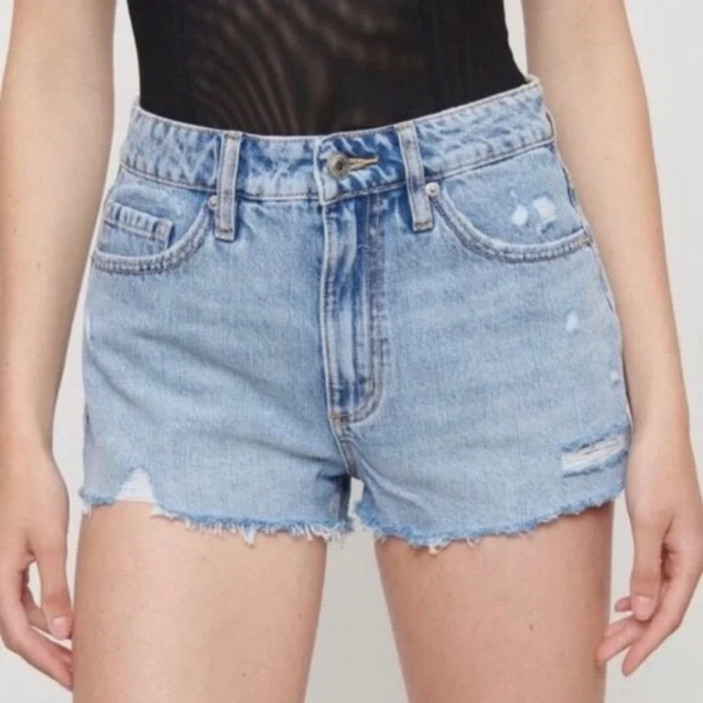 Dynamite Denim Acid Wash Distressed‎ Shorts Sz 28